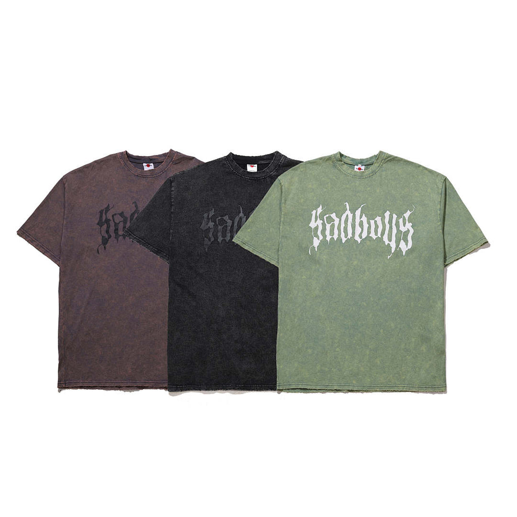 Garment-dyed short-sleeve T-shirt (grey)