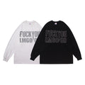 Long-sleeved T-shirt with hot-fix rhinestones