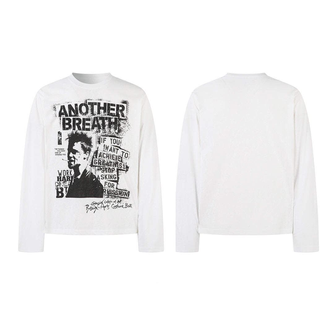 Breathable Long-Sleeve T-Shirt – White