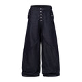 Raw denim jeans, blue
