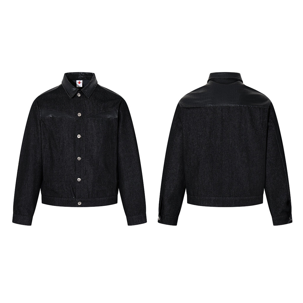 Raw Denim Jacket – Black