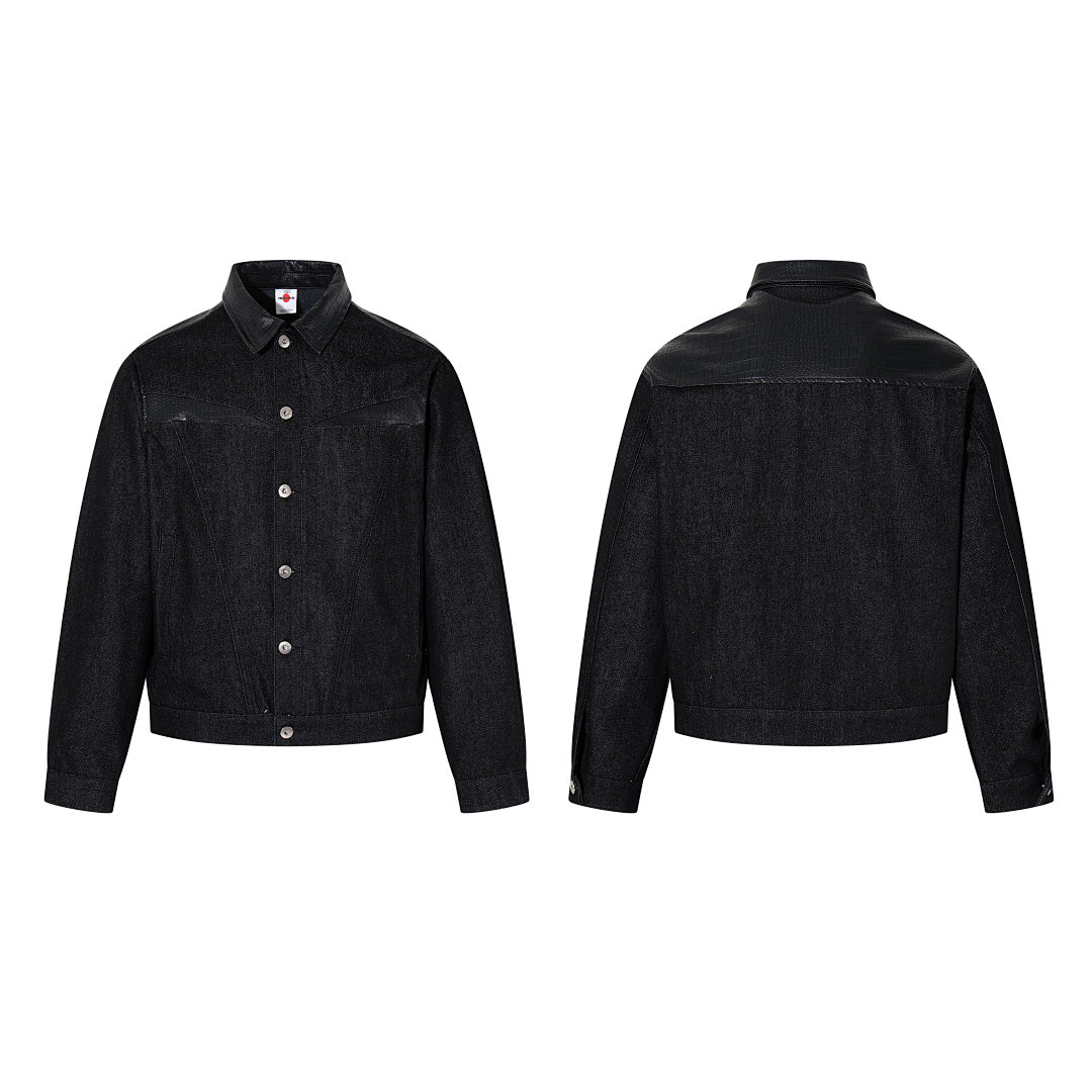 Raw Denim Jacket – Black