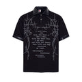Waffle-knit short-sleeve polo shirt