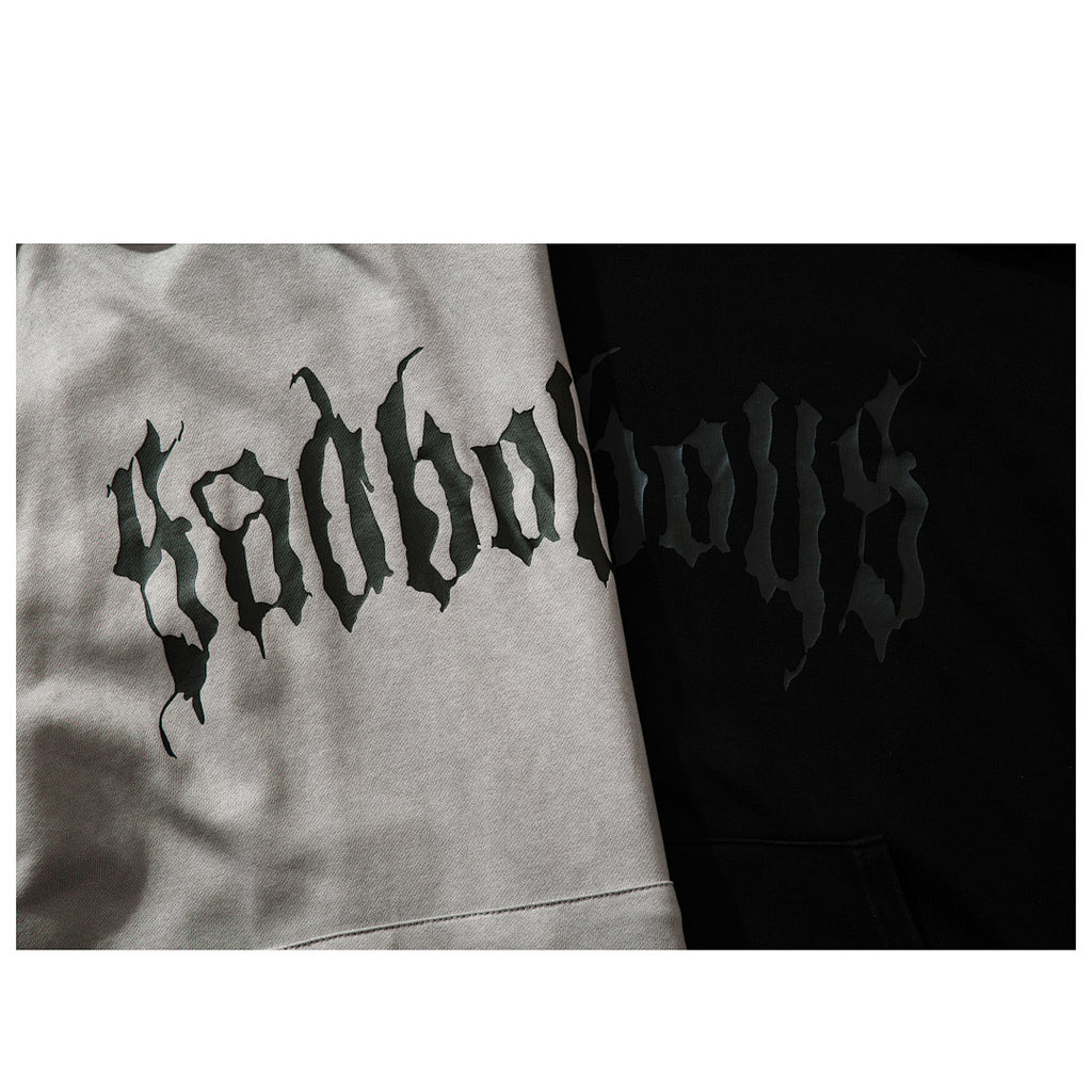Terry sweatshirt, black, gray