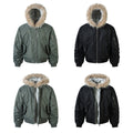 Faux-layered cotton-padded jacket