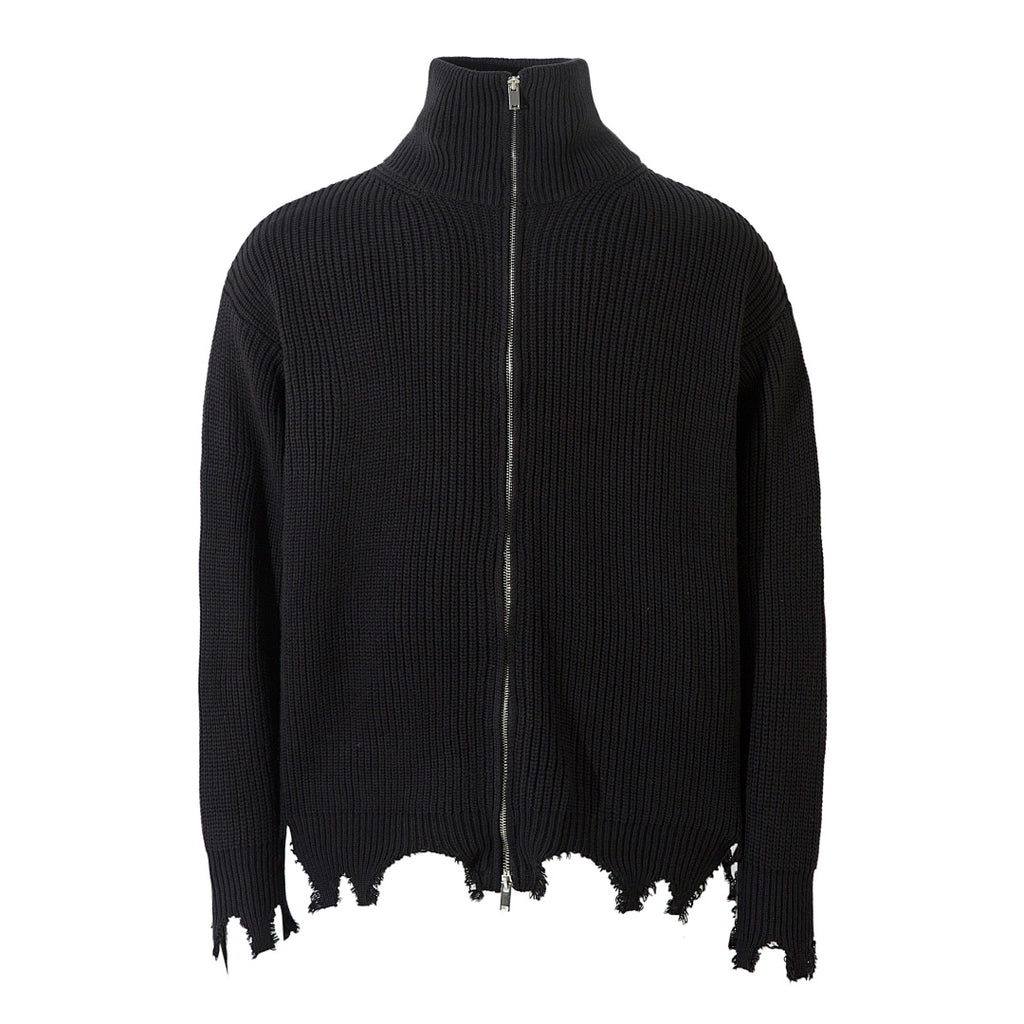 Zippered Knit Sweater