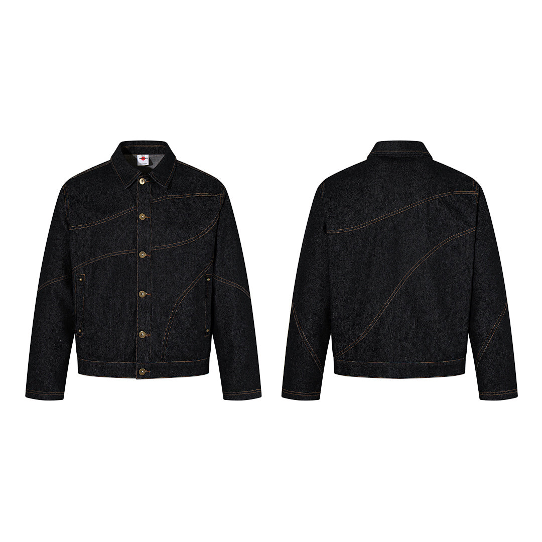 Raw Denim Jacket – Black