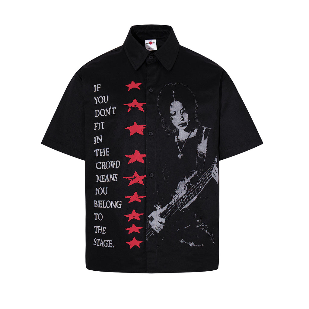 Cropped shirt      Black