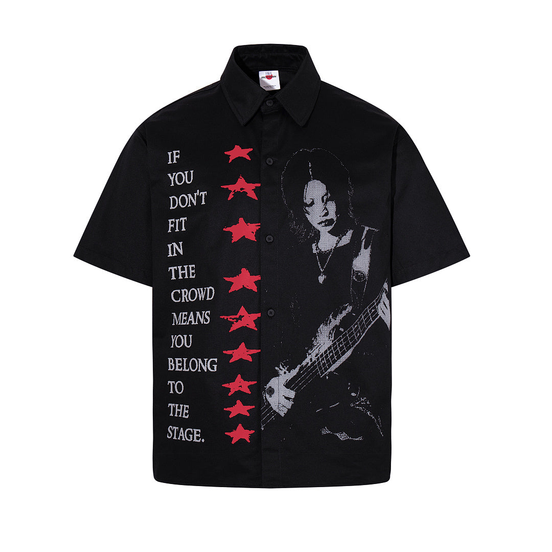 Cropped shirt      Black