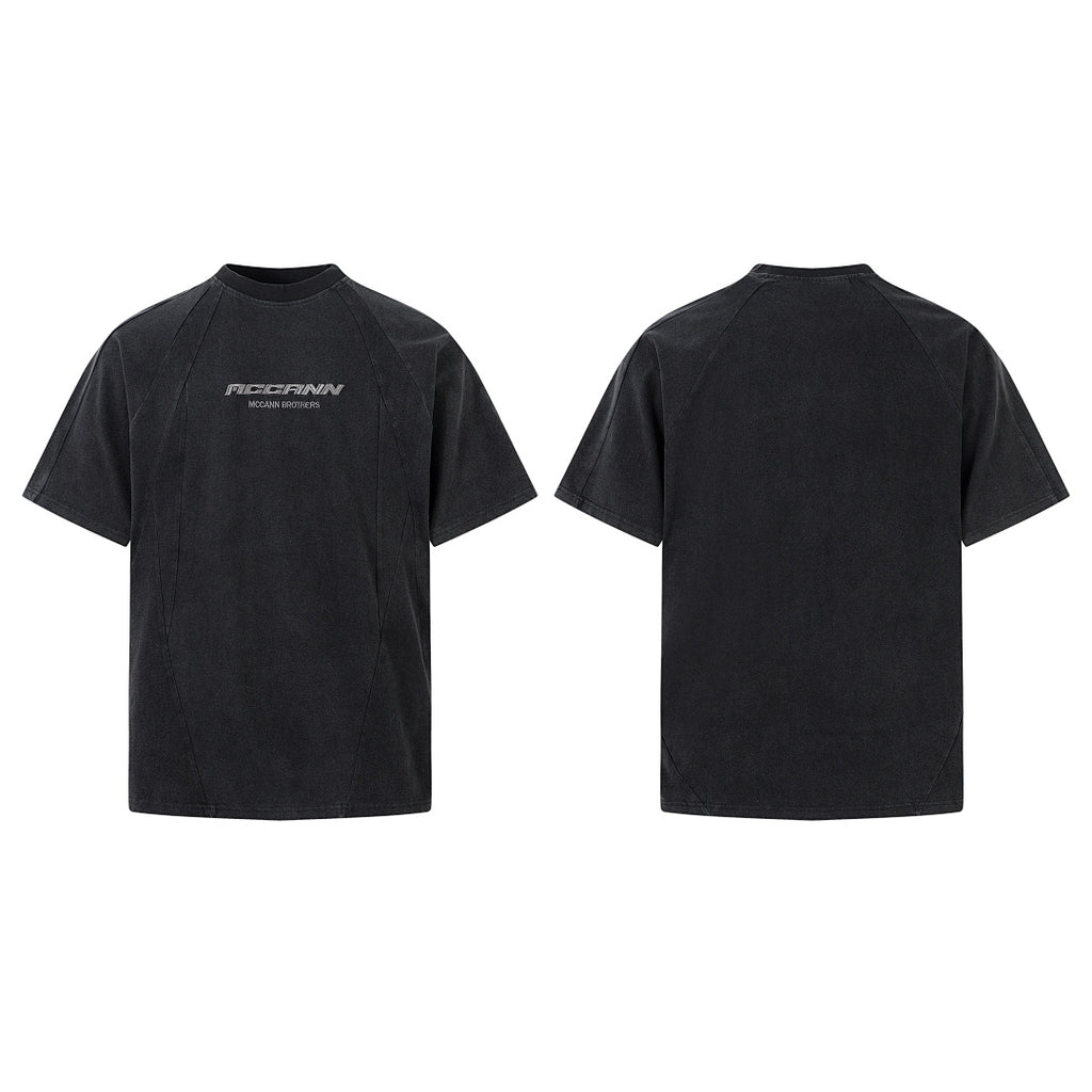 Washed short-sleeve T-shirt