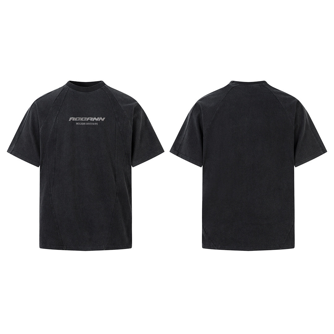 Washed short-sleeve T-shirt