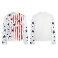 Waffle-knit long-sleeve T-shirt, white