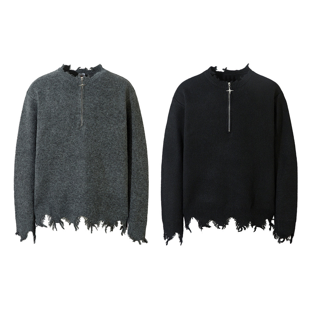 Knitted Sweater Black, Gray