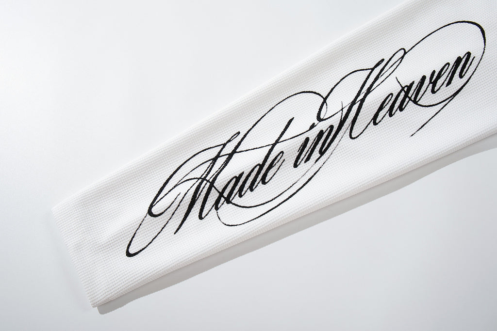 Waffle-knit long-sleeve T-shirt, white