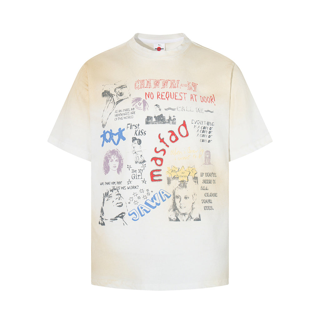 Washed Short-Sleeve T-Shirt – White