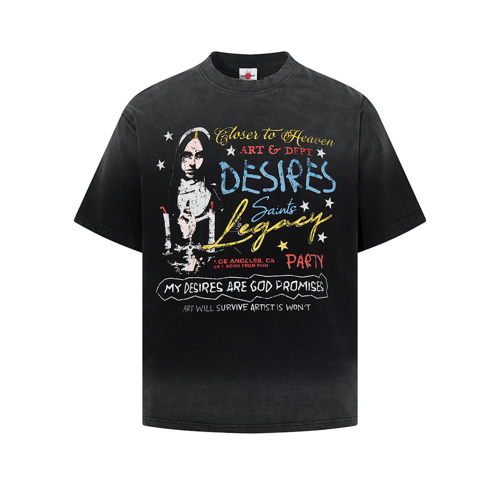 Washed Short-Sleeve T-Shirt – Black