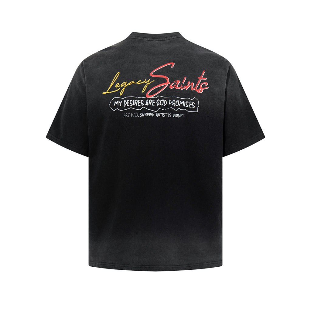 Washed Short-Sleeve T-Shirt – Black