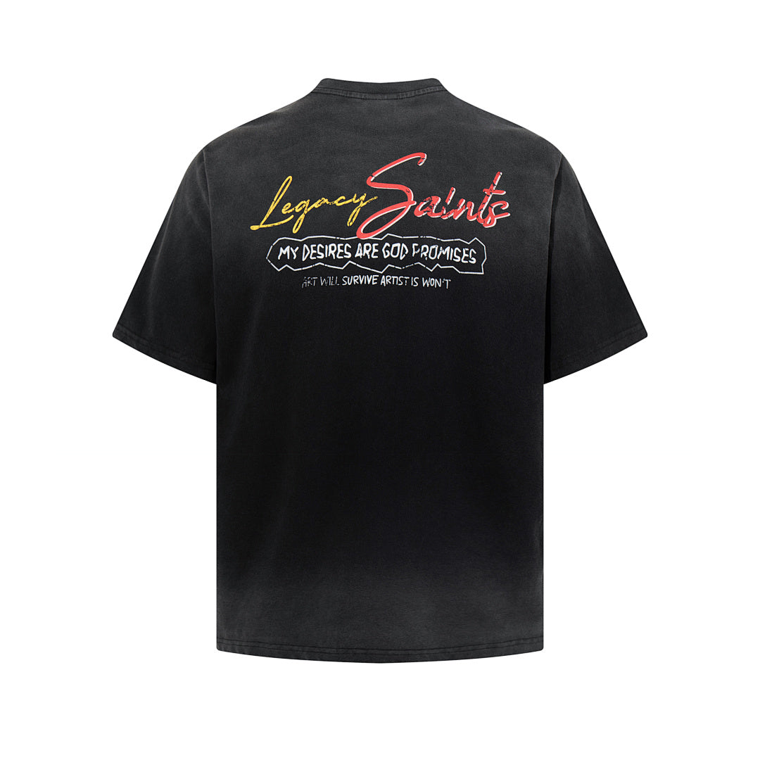Washed Short-Sleeve T-Shirt – Black