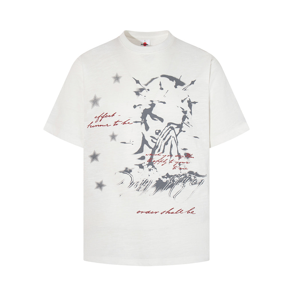 Slub cotton short-sleeve T-shirt – White