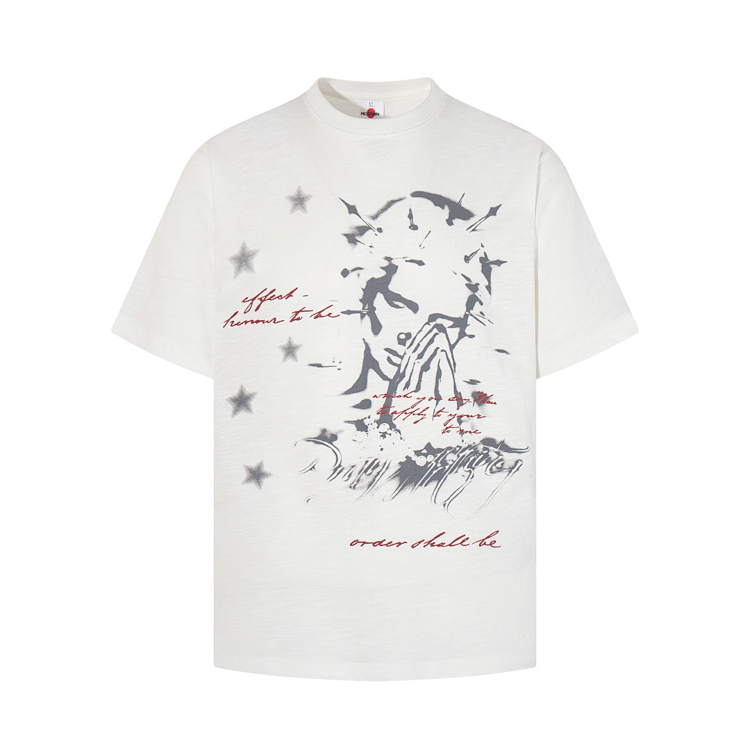 Slub cotton short-sleeve T-shirt – White