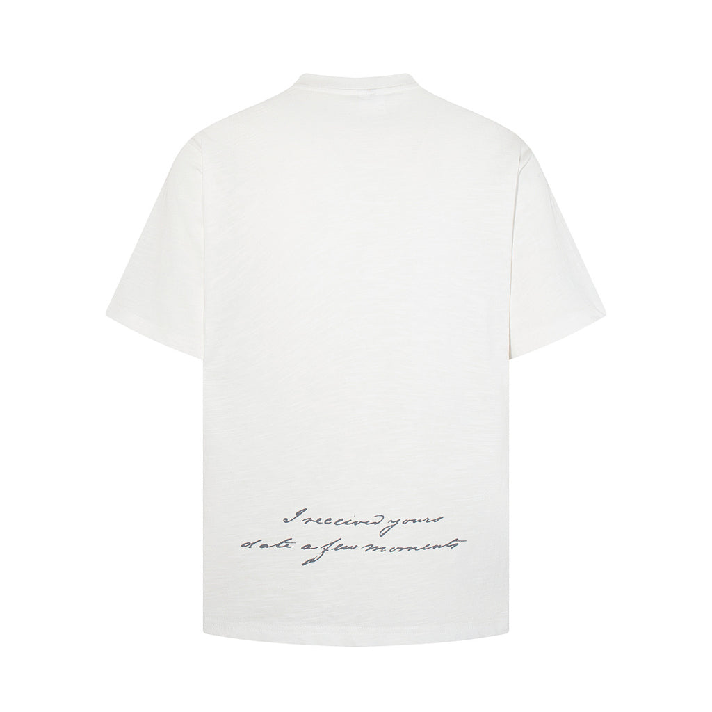 Slub cotton short-sleeve T-shirt – White