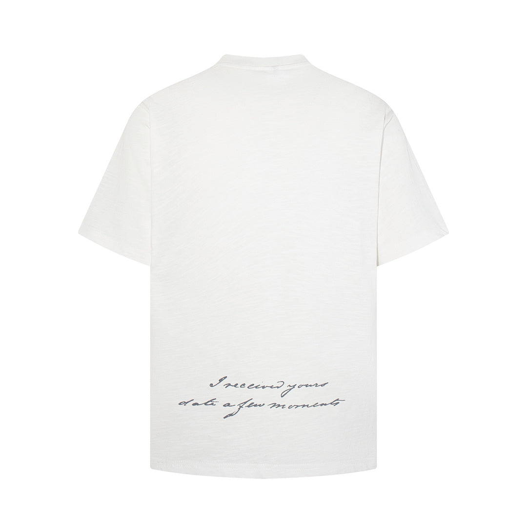 Slub cotton short-sleeve T-shirt – White