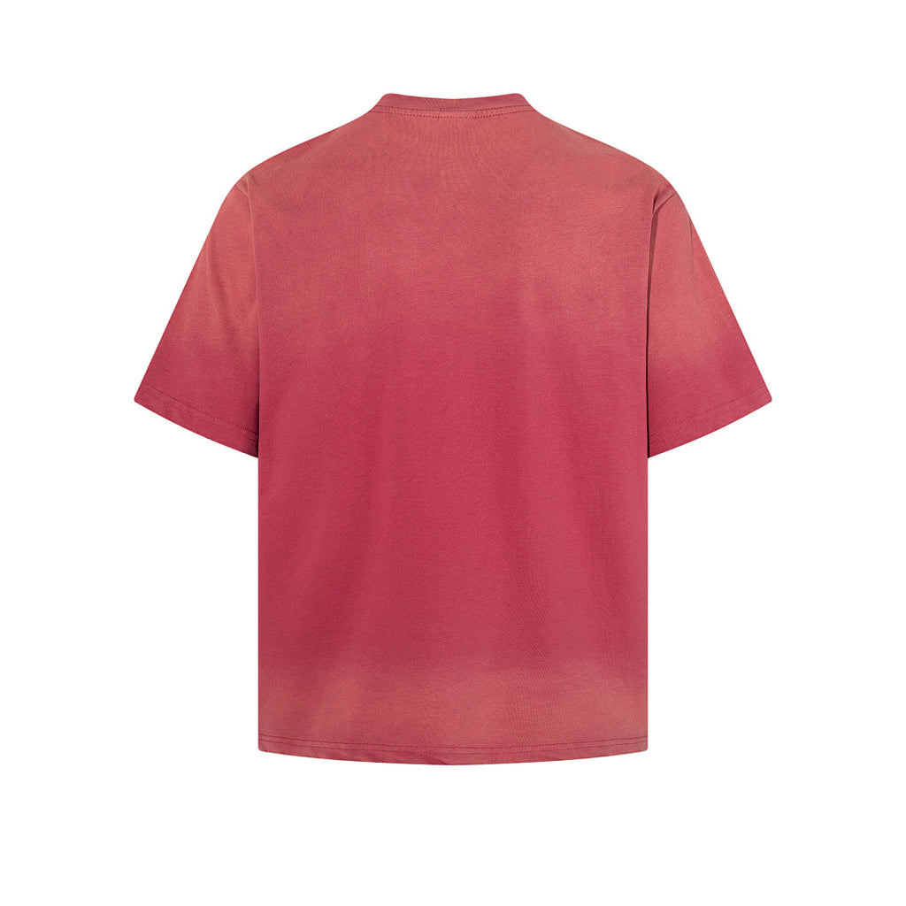 Washed Short-Sleeve T-Shirt – Black, Red