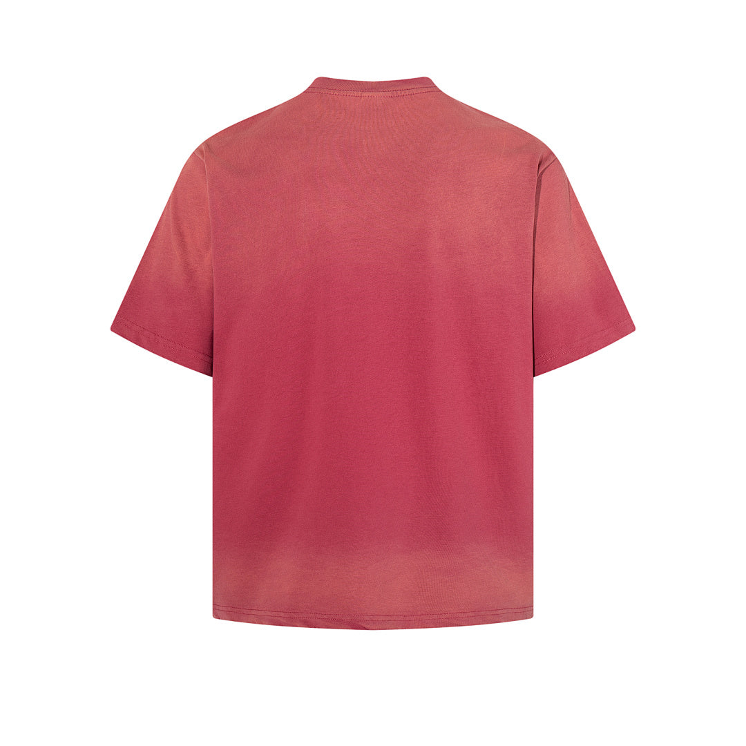 Washed Short-Sleeve T-Shirt – Black, Red