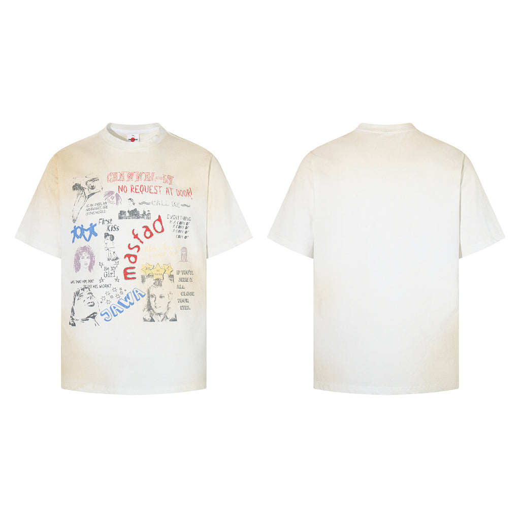 Washed Short-Sleeve T-Shirt – White
