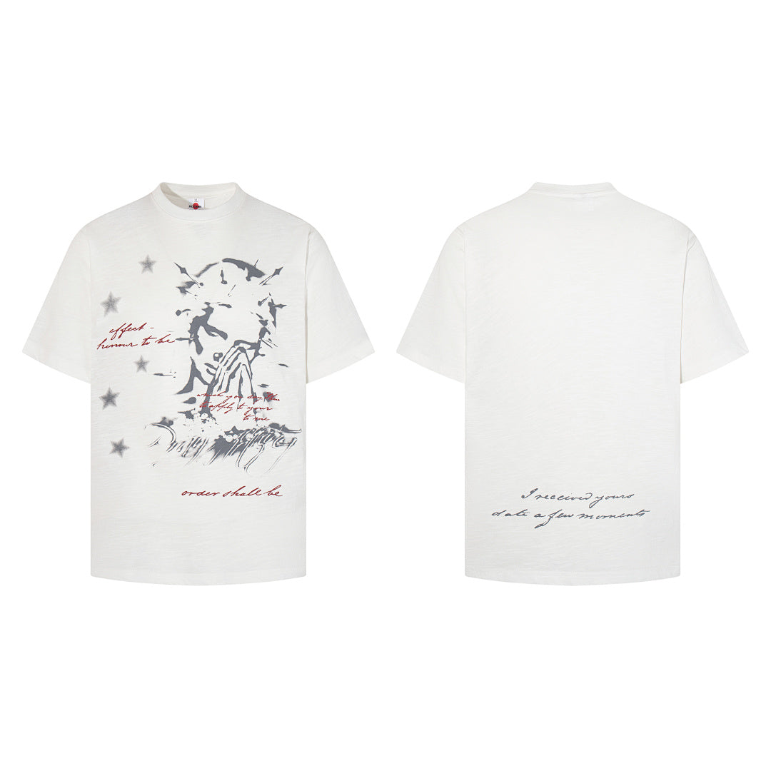 Slub cotton short-sleeve T-shirt – White