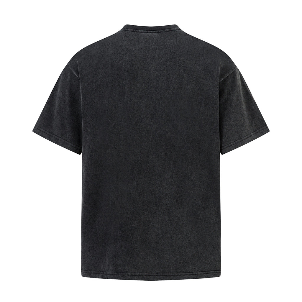 Washed short-sleeve T-shirt
