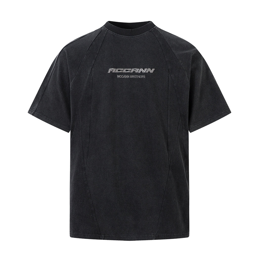 Washed short-sleeve T-shirt