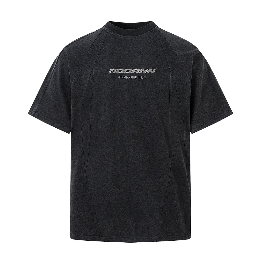 Washed short-sleeve T-shirt