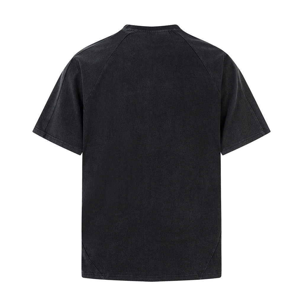 Washed short-sleeve T-shirt