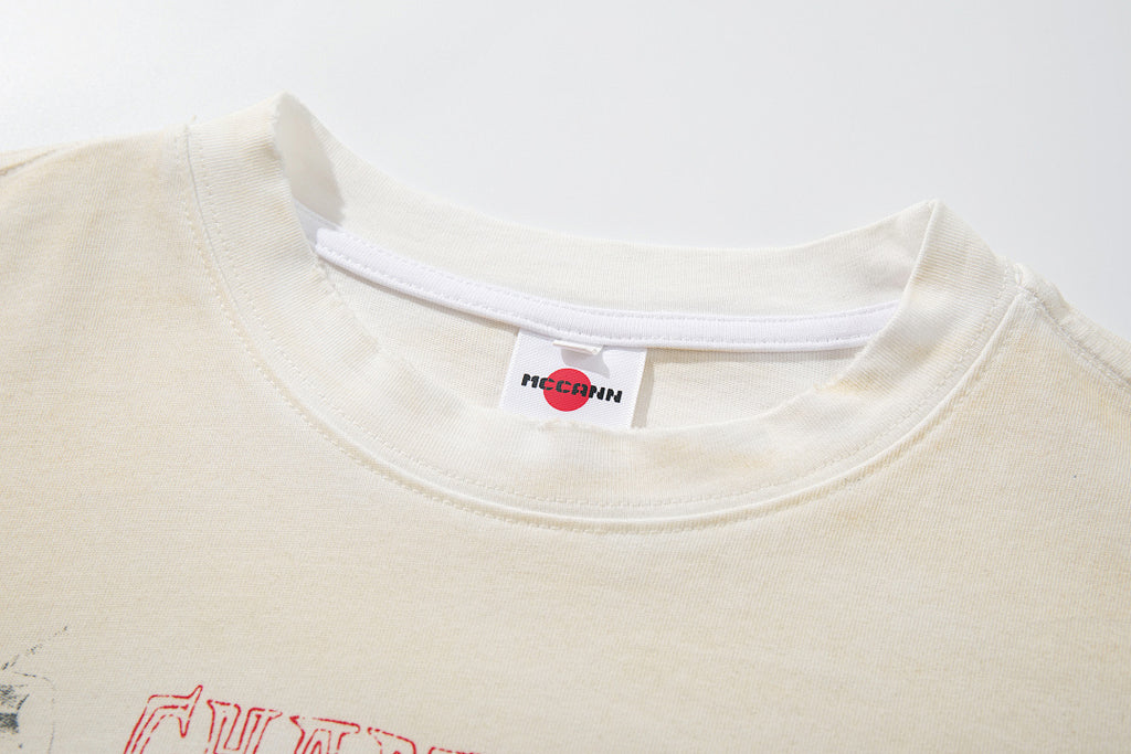 Washed Short-Sleeve T-Shirt – White