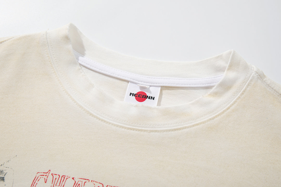 Washed Short-Sleeve T-Shirt – White