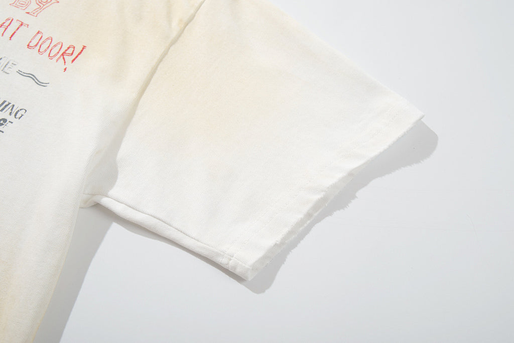 Washed Short-Sleeve T-Shirt – White