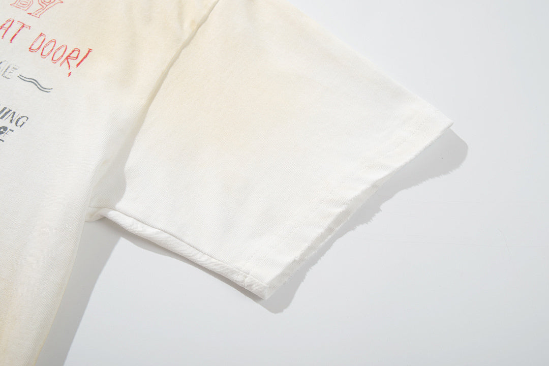 Washed Short-Sleeve T-Shirt – White