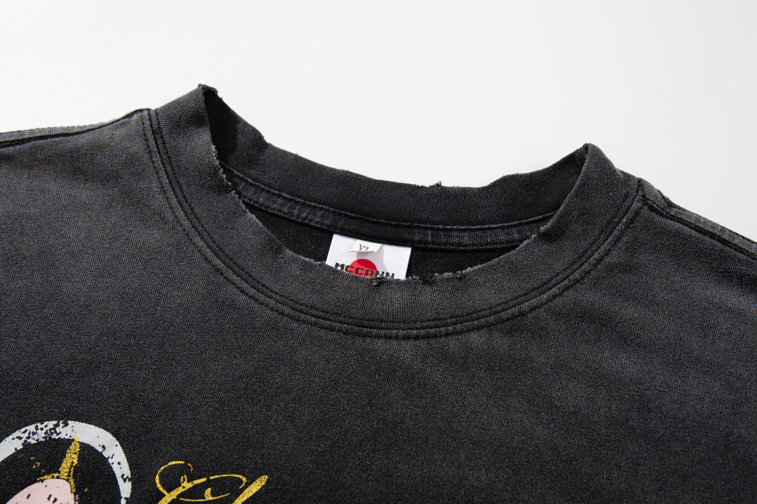 Washed Short-Sleeve T-Shirt – Black