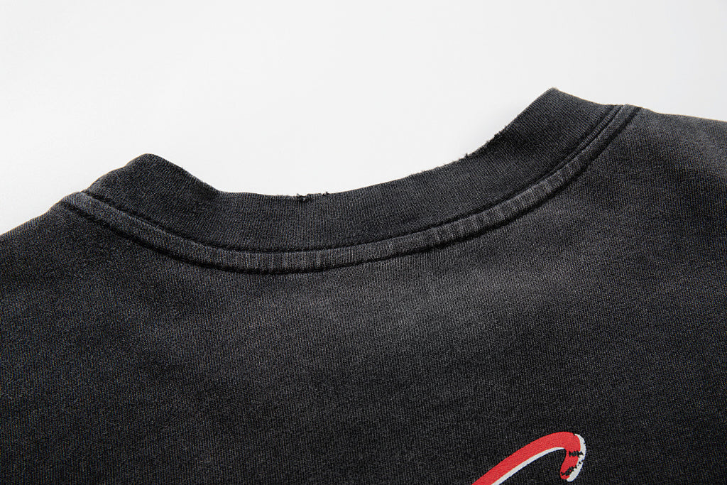 Washed Short-Sleeve T-Shirt – Black