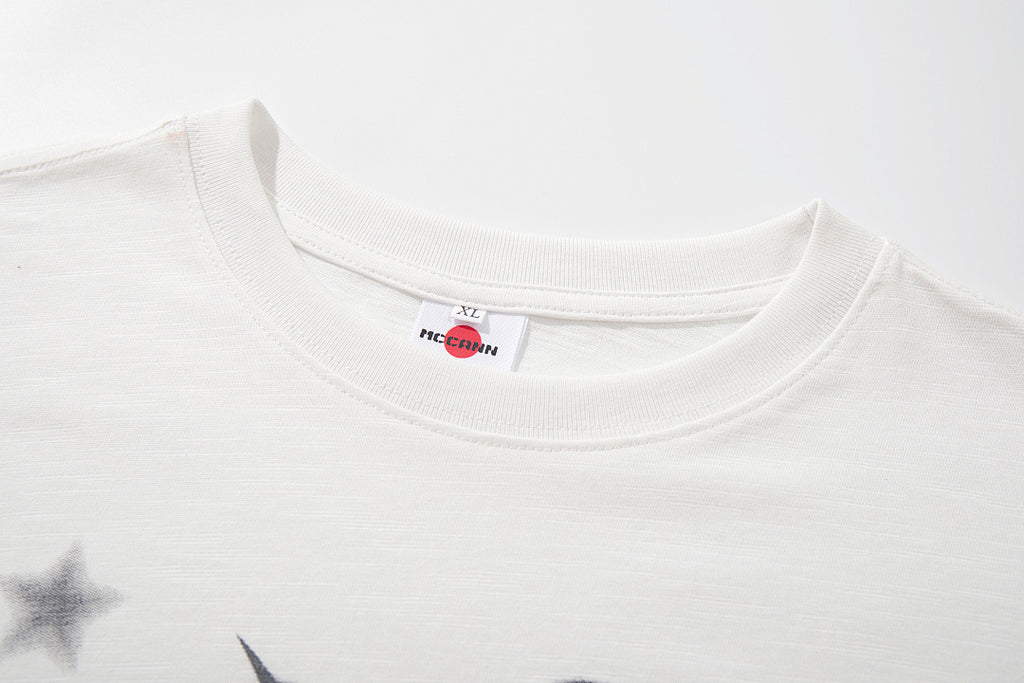 Slub cotton short-sleeve T-shirt – White
