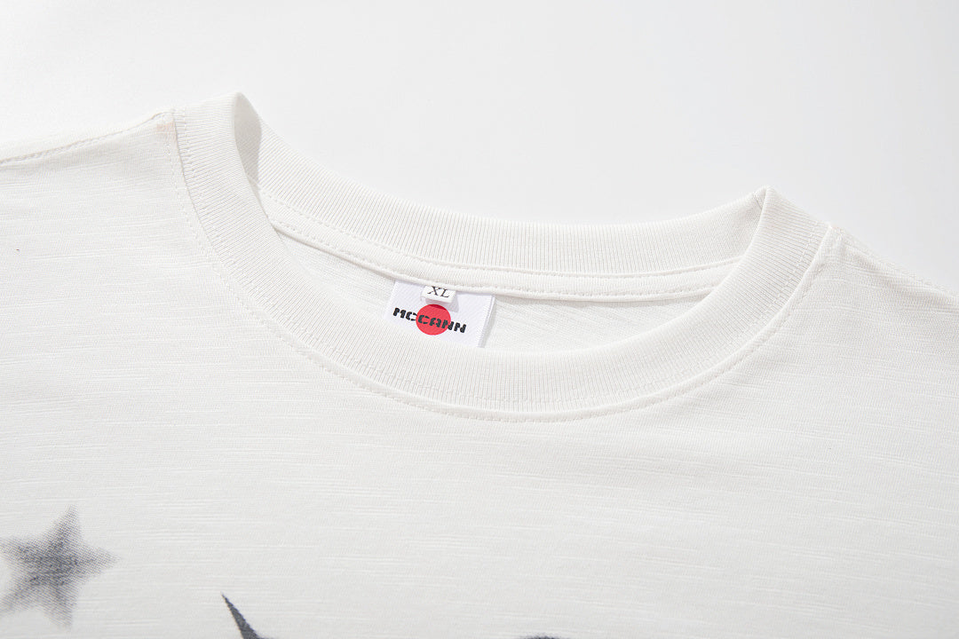 Slub cotton short-sleeve T-shirt – White