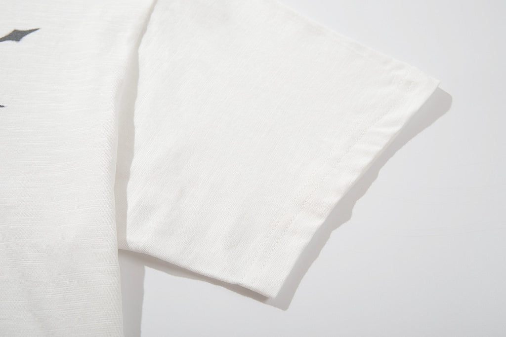 Slub cotton short-sleeve T-shirt – White