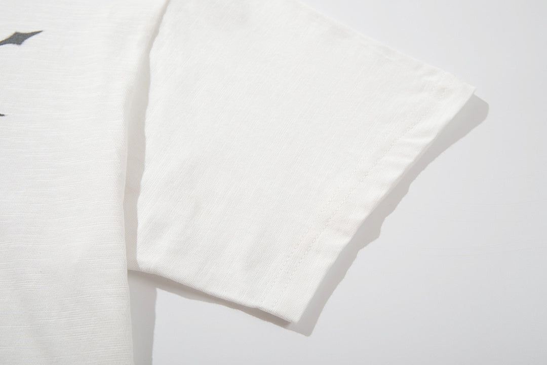 Slub cotton short-sleeve T-shirt – White
