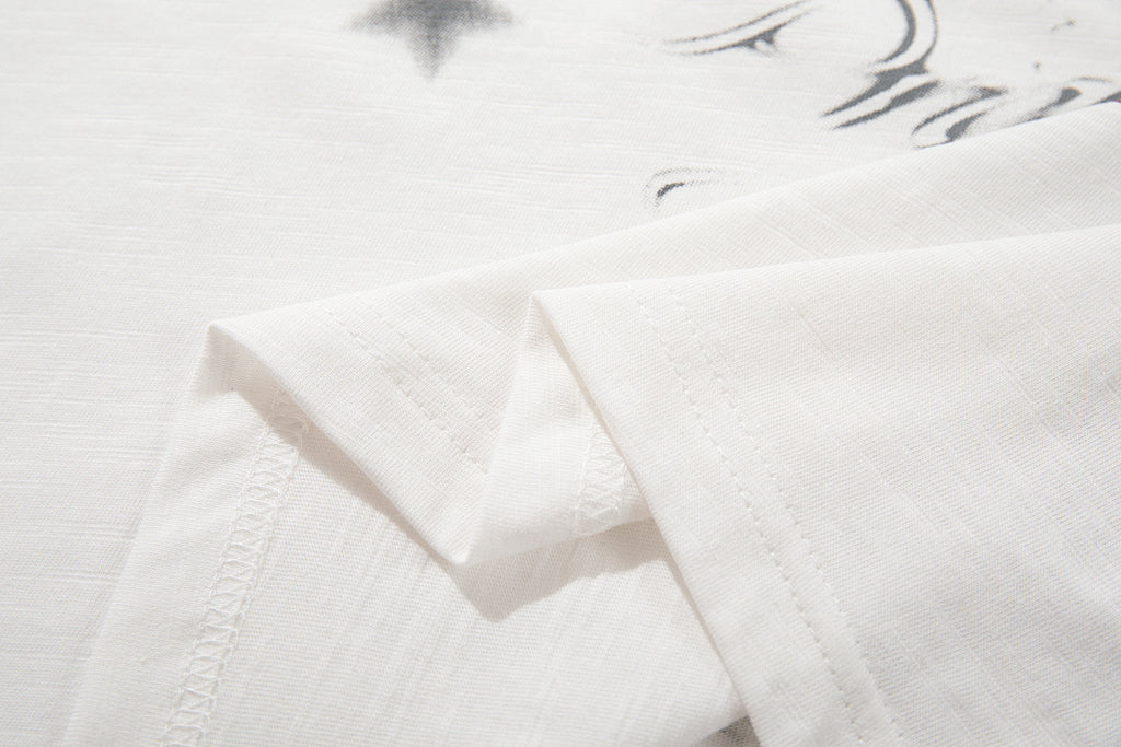 Slub cotton short-sleeve T-shirt – White