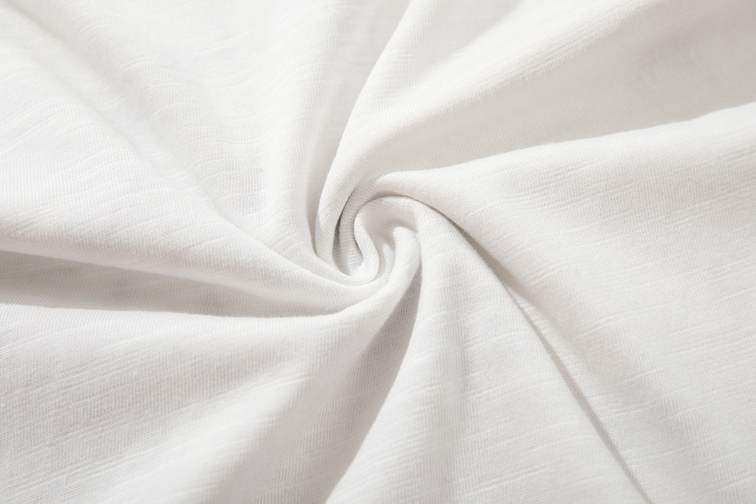 Slub cotton short-sleeve T-shirt – White