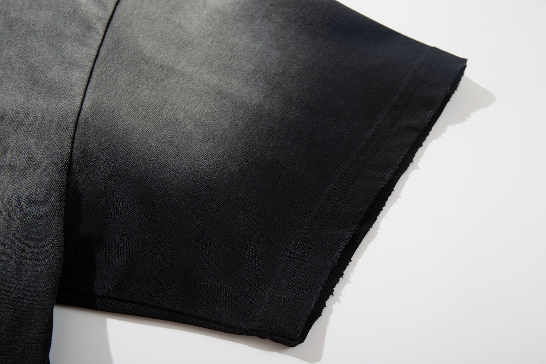 Washed Short-Sleeve T-Shirt – Black, Blue