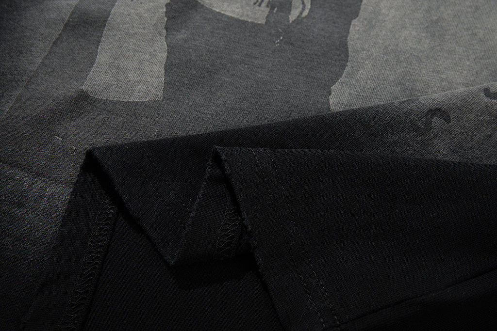 Washed Short-Sleeve T-Shirt – Black, Blue