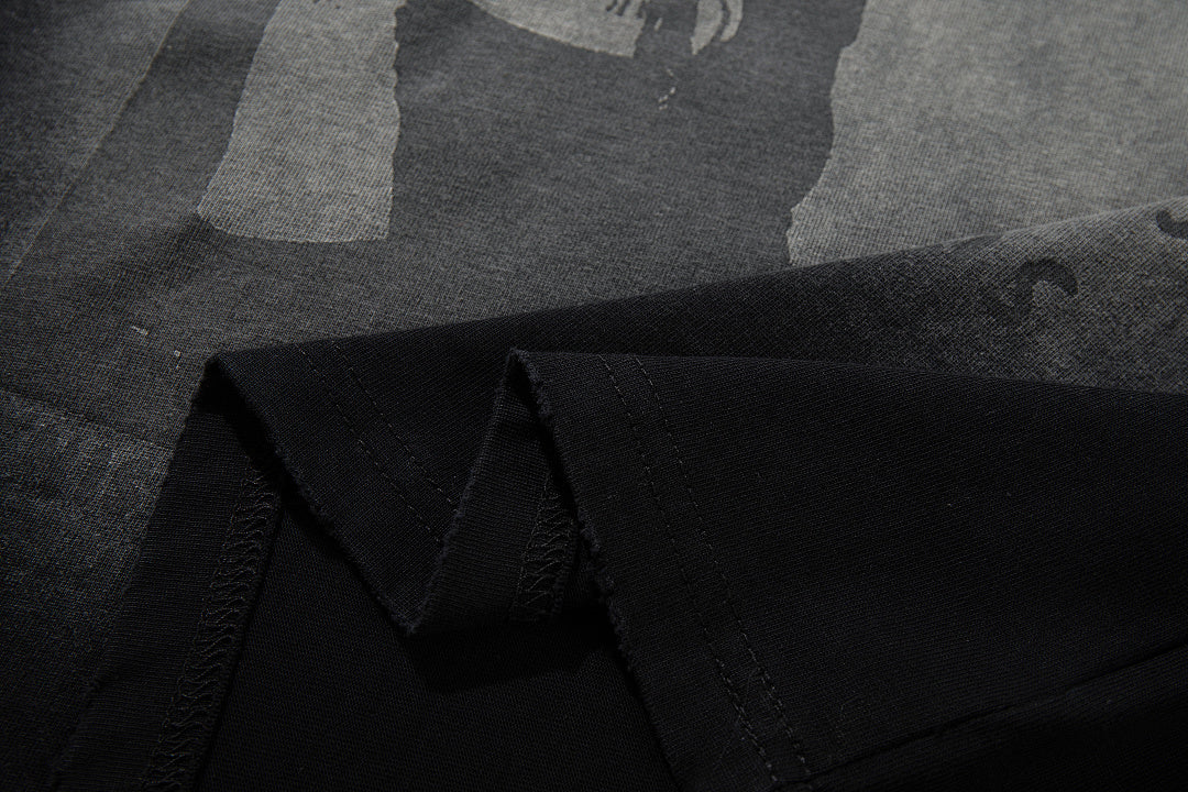 Washed Short-Sleeve T-Shirt – Black, Blue
