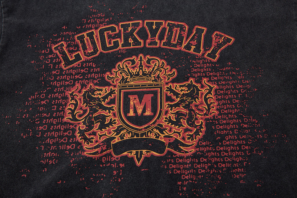 Washed short-sleeve T-shirt